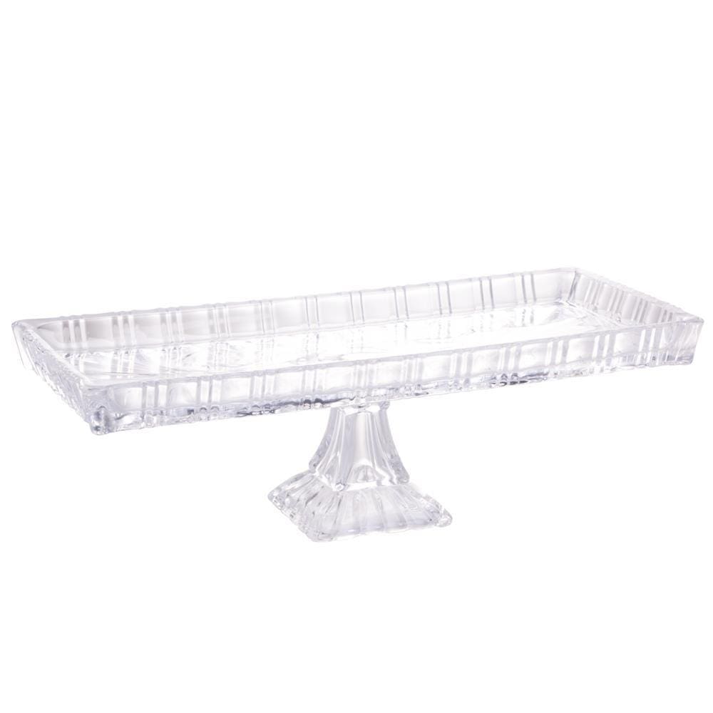Travessa c/ Pé Cristal 34x15cm Dragon - Lyor