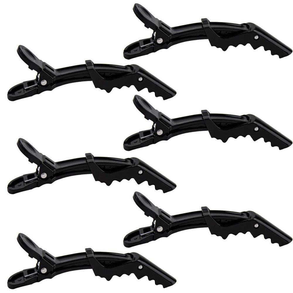 Kit 6 Presilhas Prendedor Cabelo Bico Jacaré Crocodilo Preto