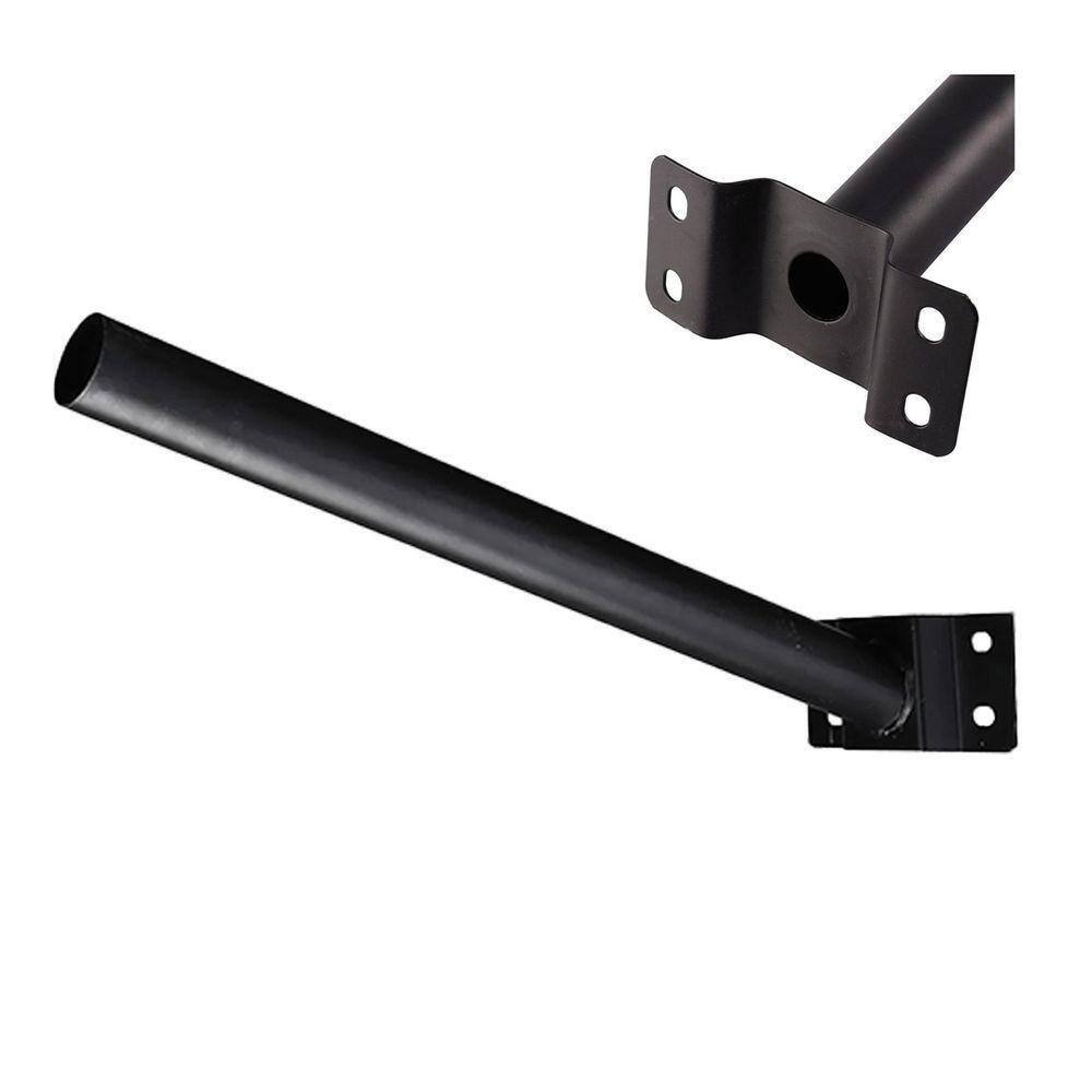 Suporte Barra Luminaria Solar Aço Pintura Eletrostatica Parede Poste Rua Segurança Iluminaçao Quinta
