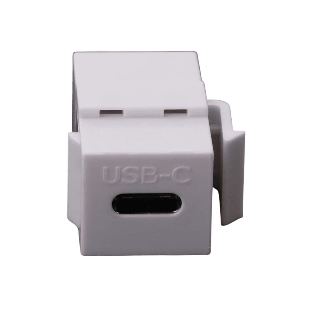 Conector Emenda Tomada Keystone Usb Tipo-C 2.0 Transferência de Dados Fêmea Branco