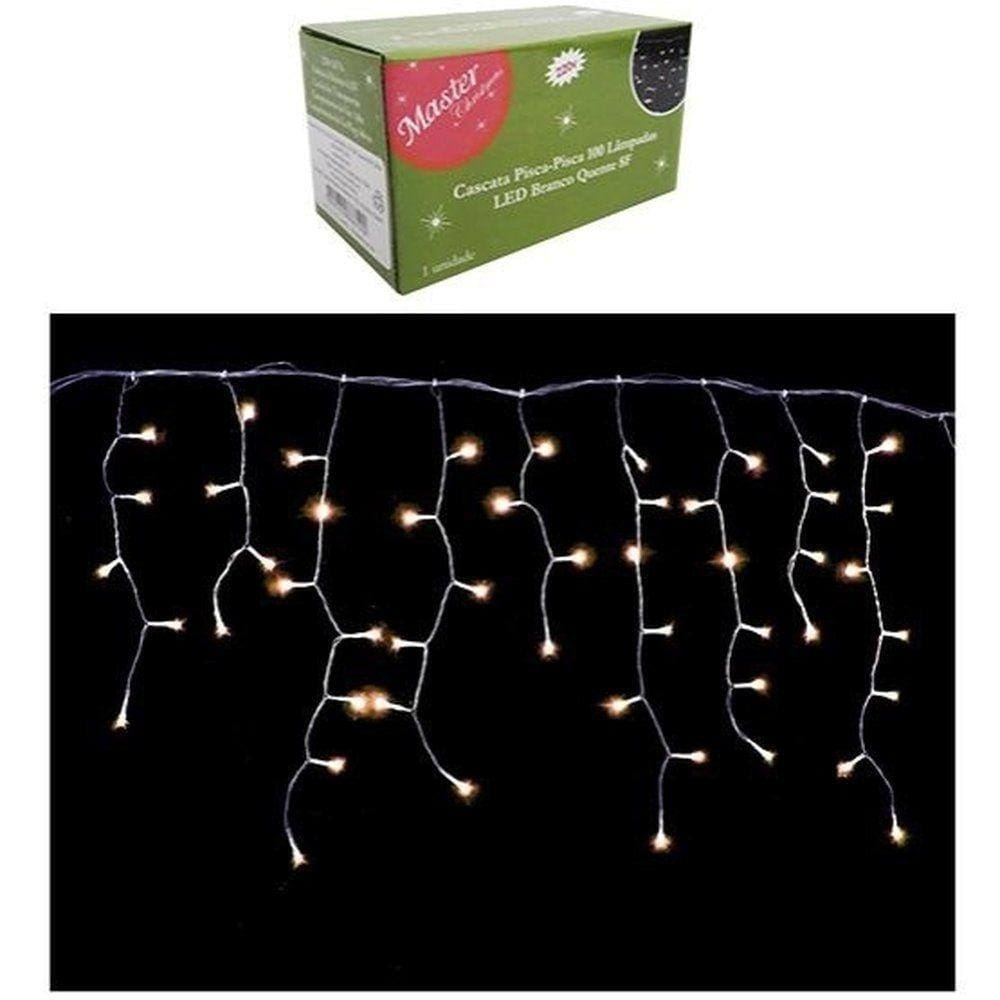 Cascata Pisca-pisca 100 Lamp Led Br Quente 8f 220v Qg084nc1002