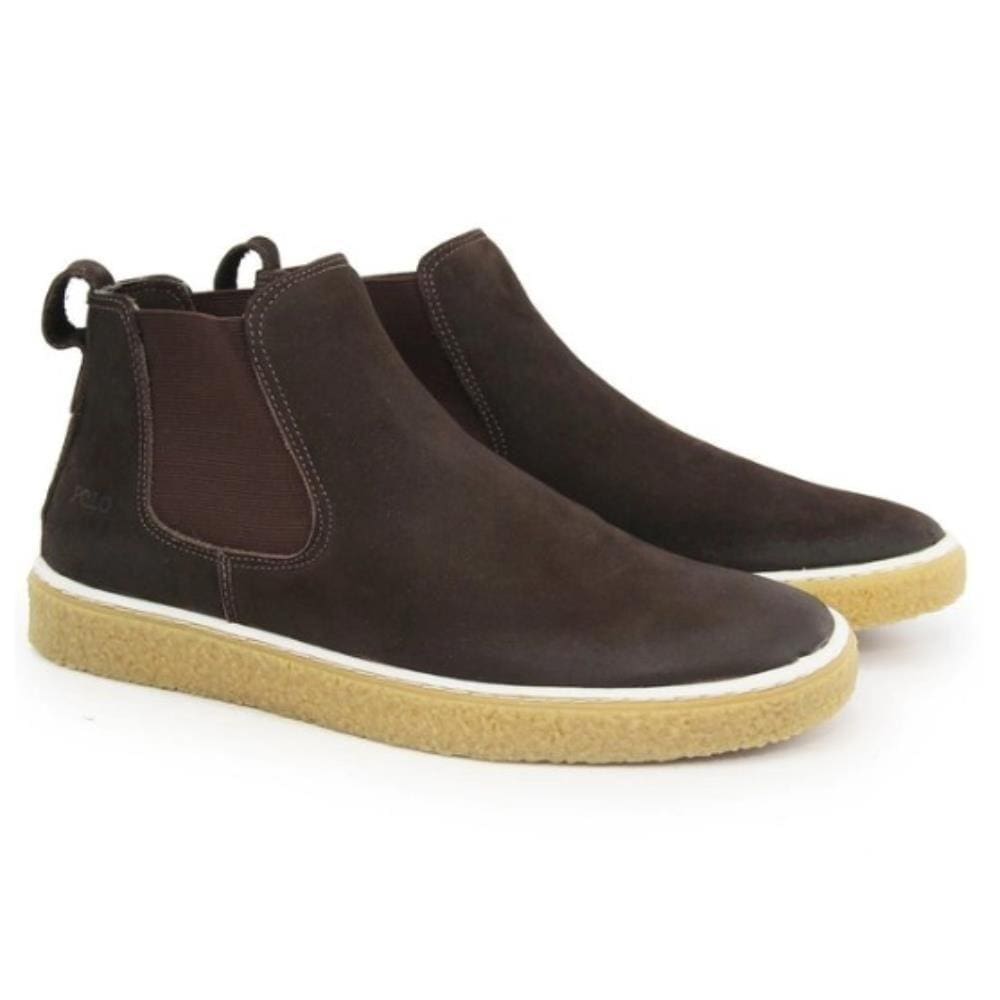 Bota Casual Masculina Couro Cano Curto Confortável
