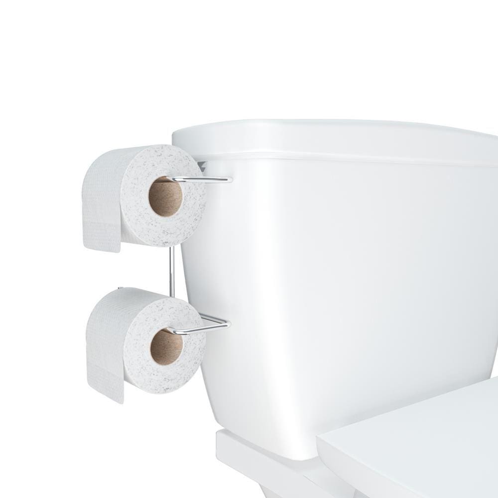 Suporte Duplo Cromato p/ Papel Higiênico Caixa Acoplada - Stolf