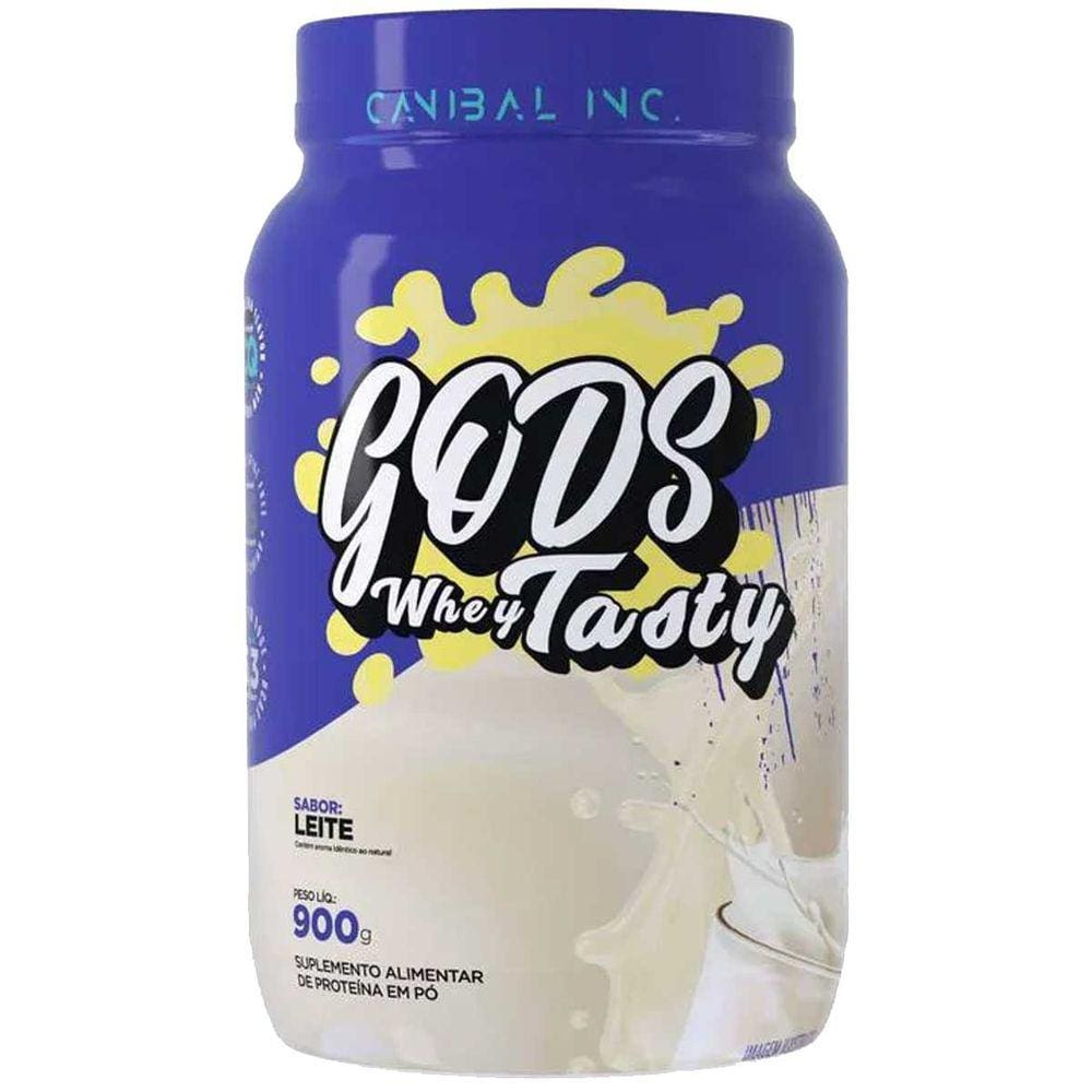 Gods Whey Tasty Whey Protein 3W 900g Canibal Sabor Leite