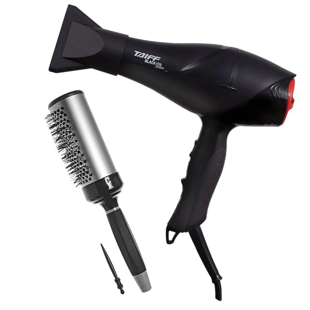 Kit - Secador Prof. Taiff Black Ion 2000W 127V + Escova Proart Ricci Perfetti 98105Hkh `G`
