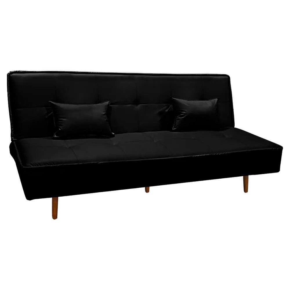Sofá Cama Silver Reclinável Corano Preto Speciale Home