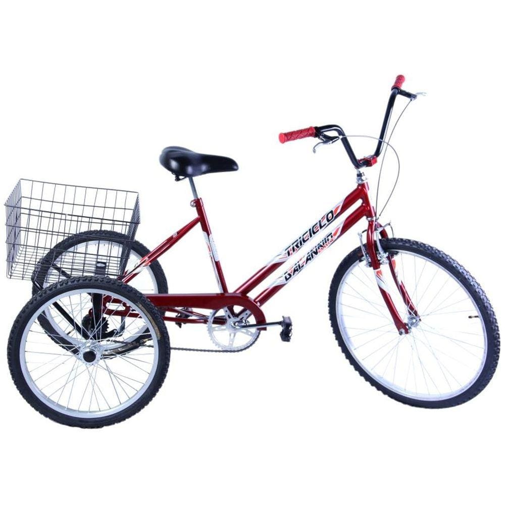 Bicicleta Triciclo Aro 26 cor Vermelho