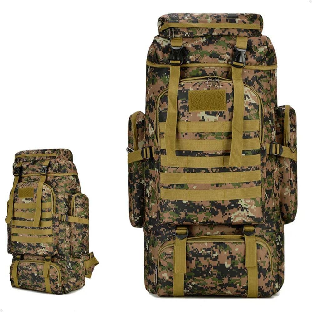 Mochila Lorben Camuflada Trilha Camping Trekking Aventura 80 Litros