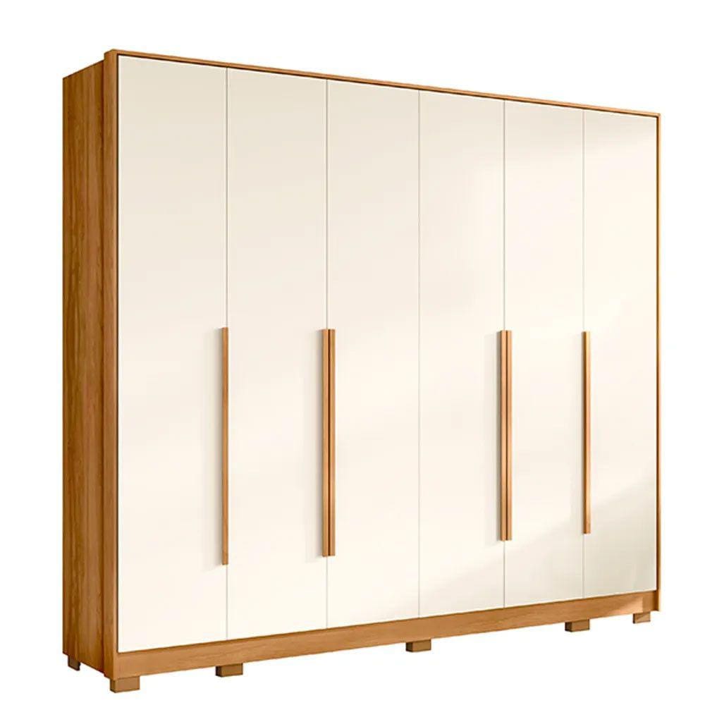 Guarda Roupa Fascínio com 6 Portas 6 Gavetas sem Espelho Carvalho Speciale Home