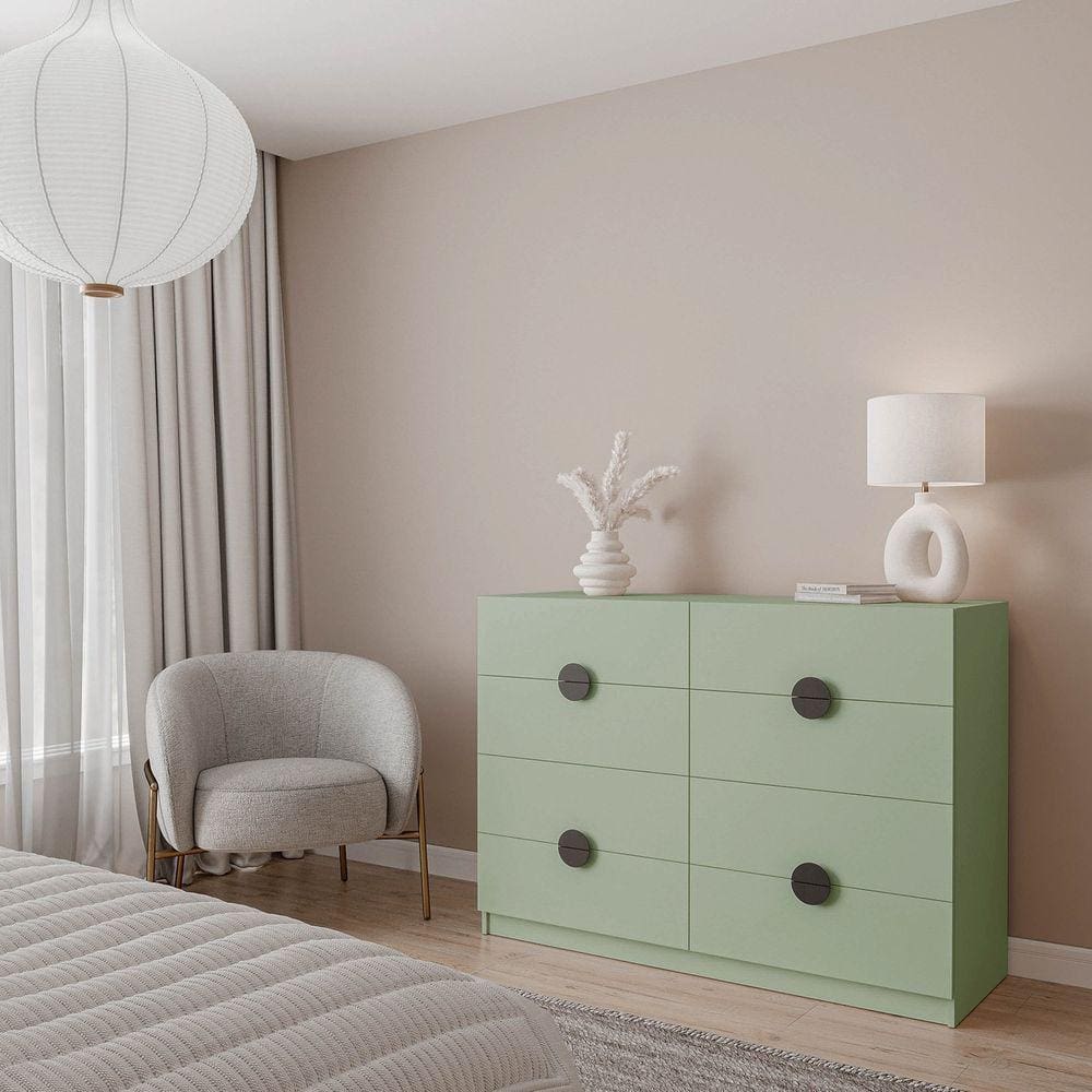 Cômoda com 8 Gavetas Joy Cabecasa Madeiramadeira Verde