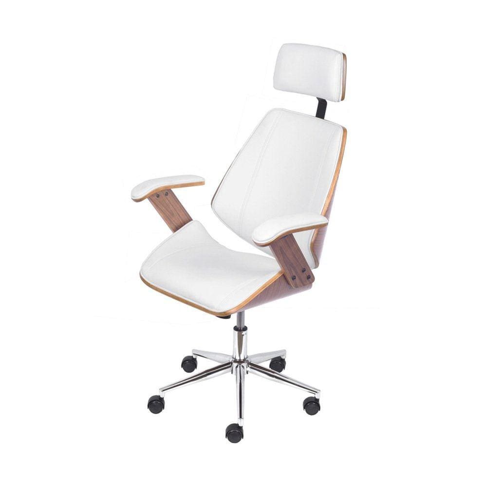 Cadeira para Escritório Presidente Bergen 3331 Or Design Branco