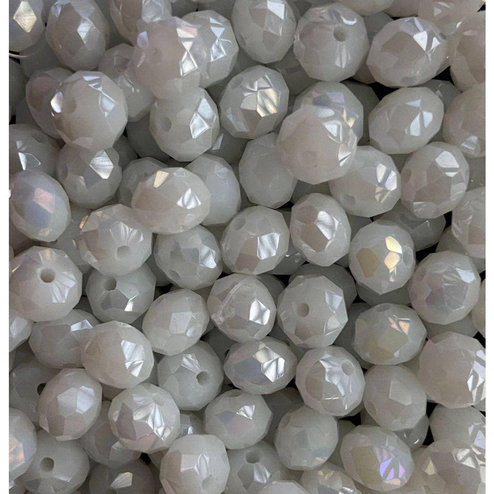 Kit 200 Cristais Miçangas Brancas 8 mm Umbanda Guia