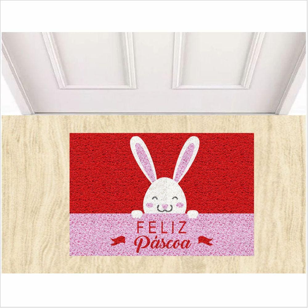 Tapete capacho decoração para Páscoa, feliz pascoa.