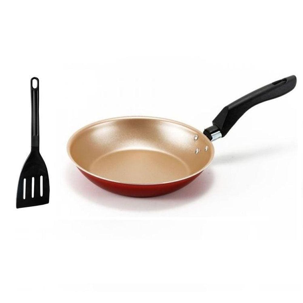 Frigideira Francesa 18 Cm Antiaderente Teflon Espátula Cor