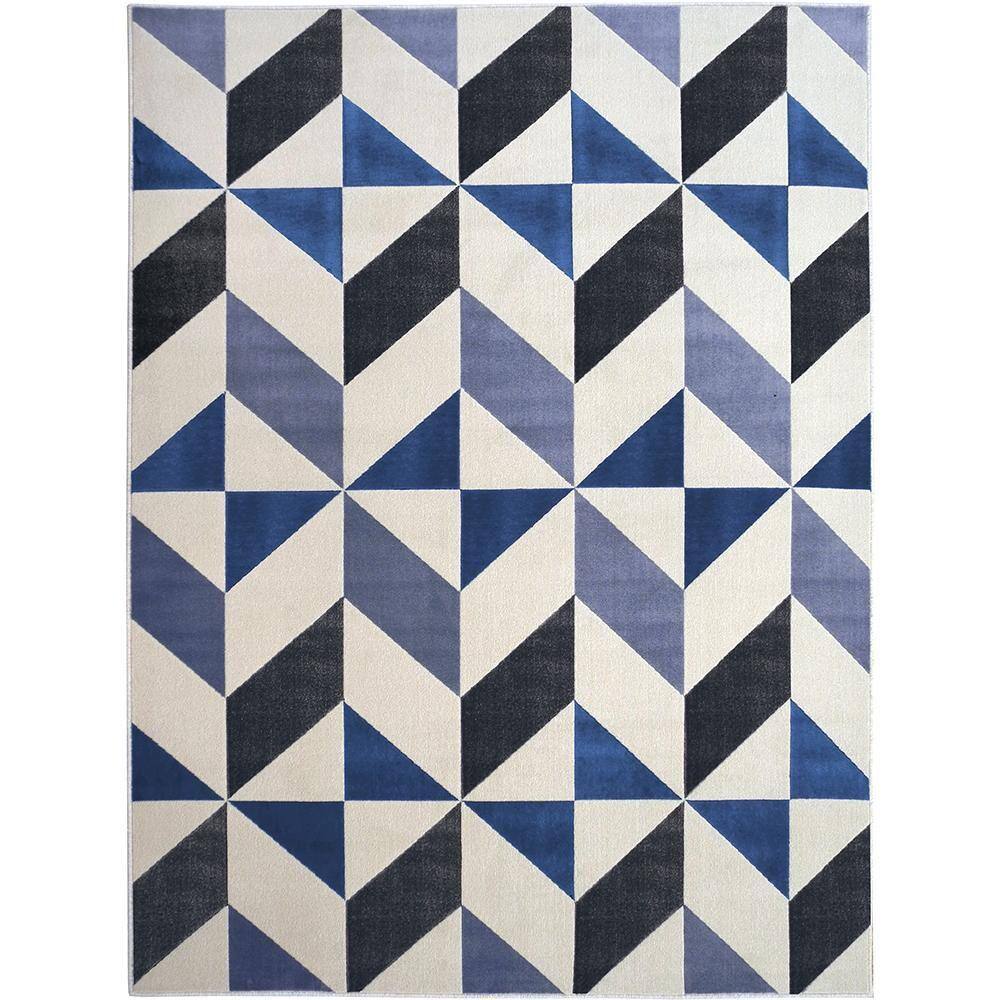 Tapete Para Sala Lyre Azul 2,00x2,50 São Carlos