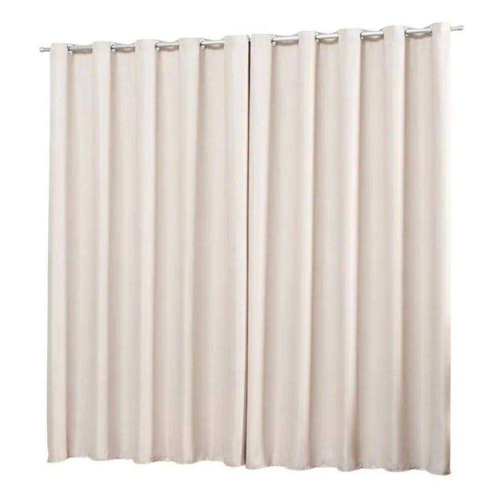 Cortina Blackout Em Tecido 6,00X2,30 Corta Luz Palha
