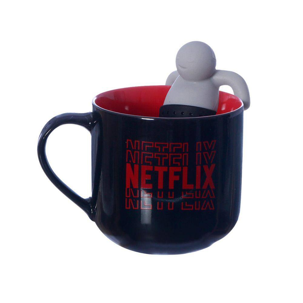 Caneca de Cerâmica com Infusor Netflix - 350ml