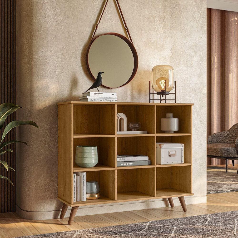 Nicho Organizador para Sala de Estar 3x3 108cm Freijo Toq