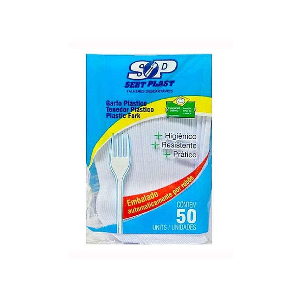 Garfo Sobremesa Transp C/50 Sert Plast