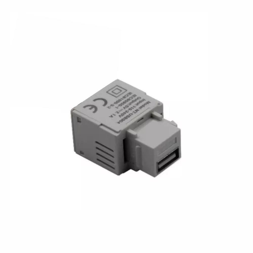 Conector Fêmea Tomada Padrão Keystone Usb 2.1a 5v Branco
