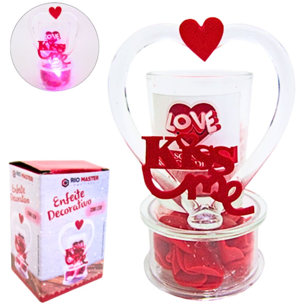 Enfeite - Cupula Love - Vela de Micro Led