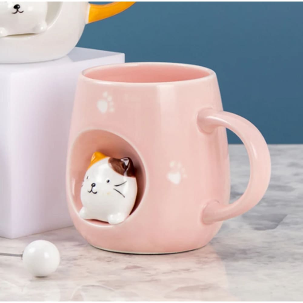 Caneca de Porcelana Gatinho Cute Coffee 310ml