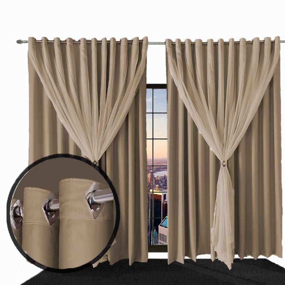 cortina blackout ana corta luz 8,00 x 2,90 quarto preto