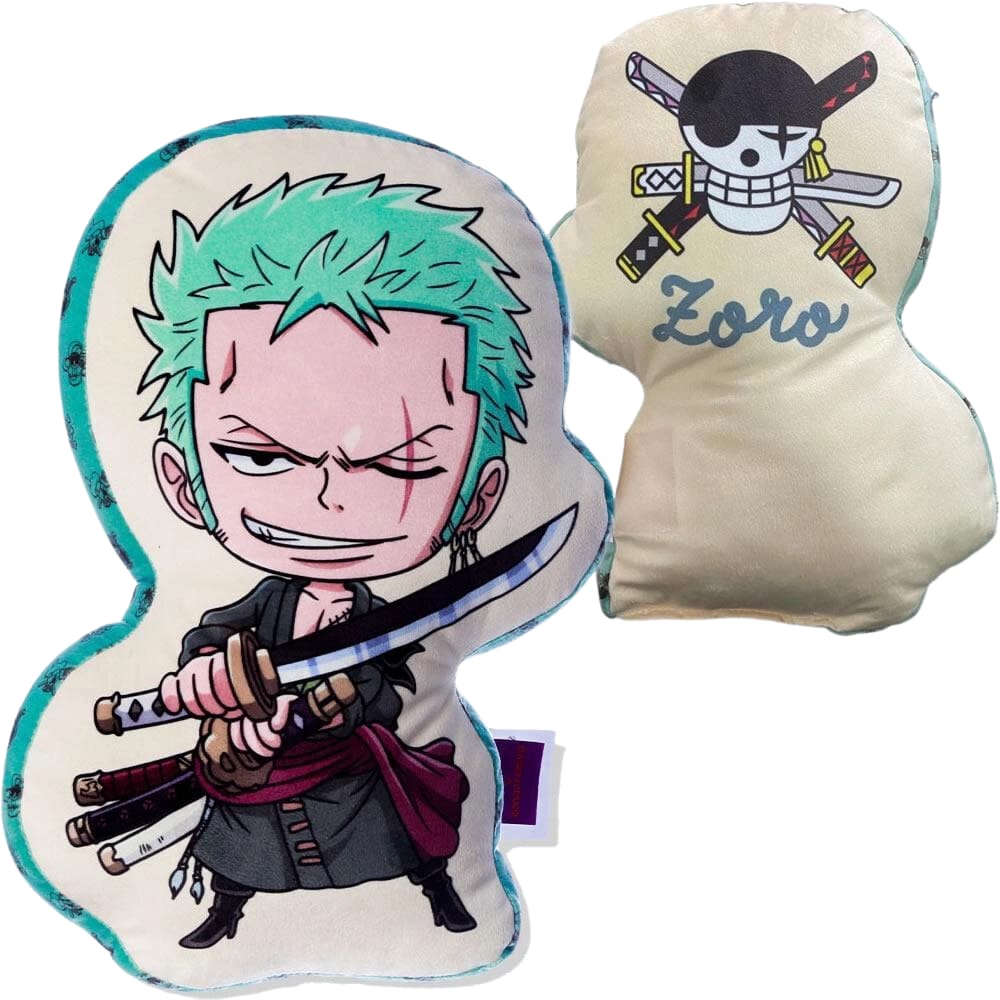 Almofada 3D Roronoa Zoro Aveludada Oficial One Piece