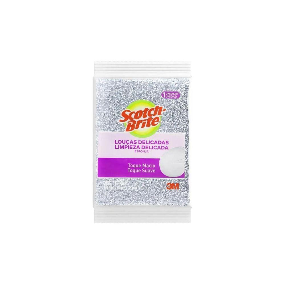 Esponja Prateada Macia Scotch Brite 3M Anti Risco