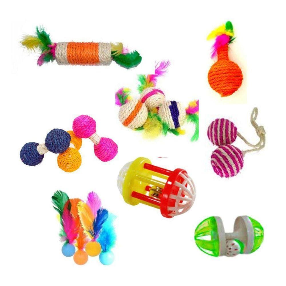 Kit Brinquedos Para Gato 8 Itens