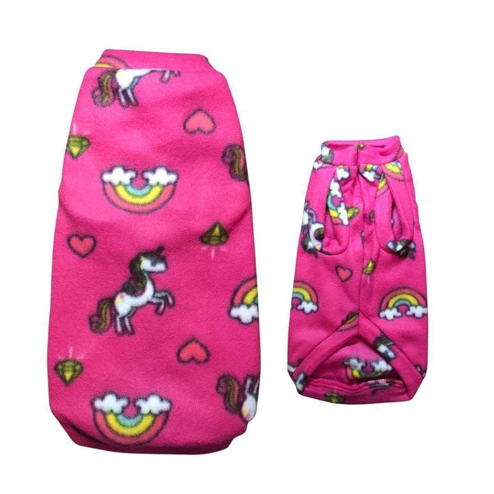 Capa Para Inverno Para Cães E Gatos Rosa Pp