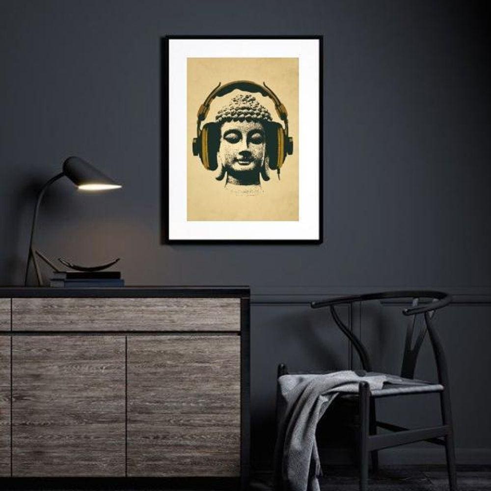 Quadro Decorativo Music Buda - 60X48Cm