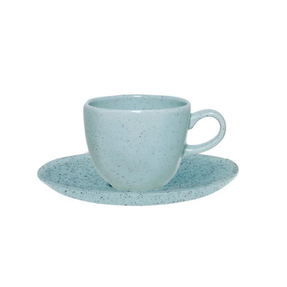 Xícara Ryo 260 ml - Blue Bay com Pires 12cm | Oxford