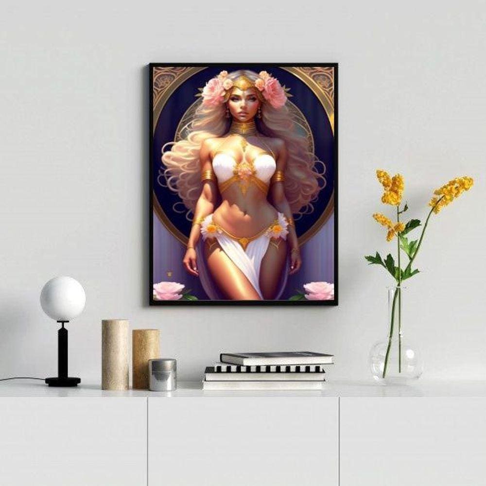 Quadro Decorativo Afrodite- Arquétipo 45X34Cm - Com Vidro