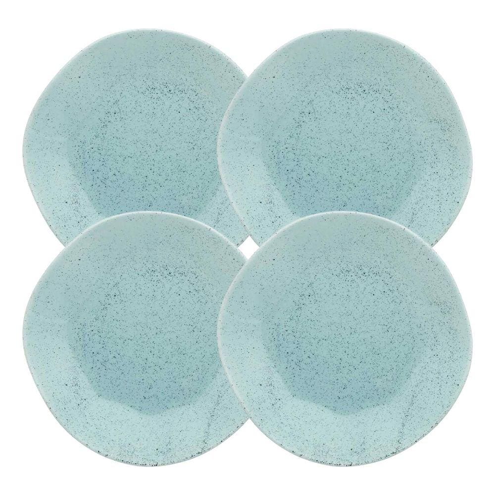 Prato Fundo Oxford Blue Bay 22,5 cm Porcelana Azul Claro