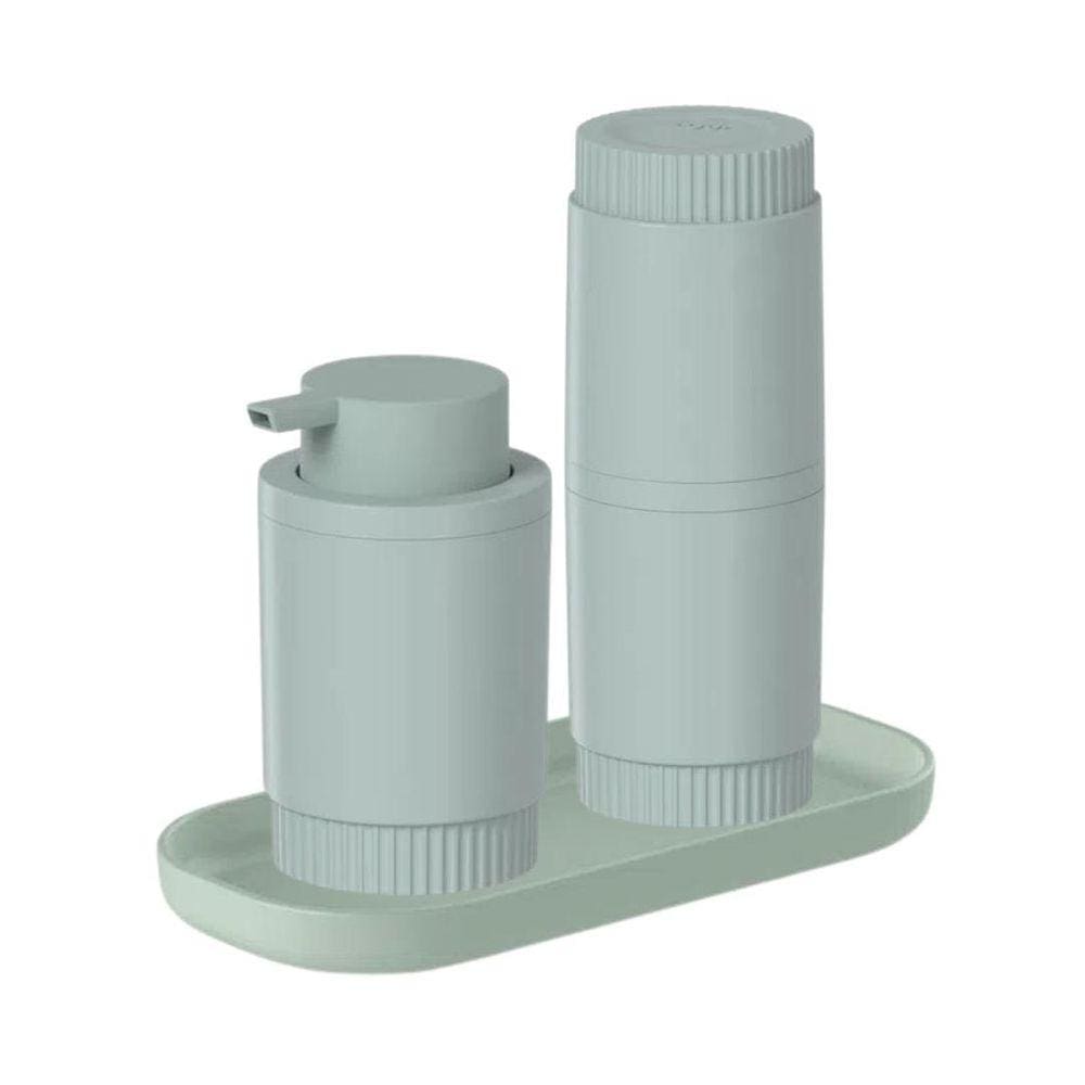 Kit Banheiro Acessórios Conjunto Lavabo 3Pcs Ou - Verde