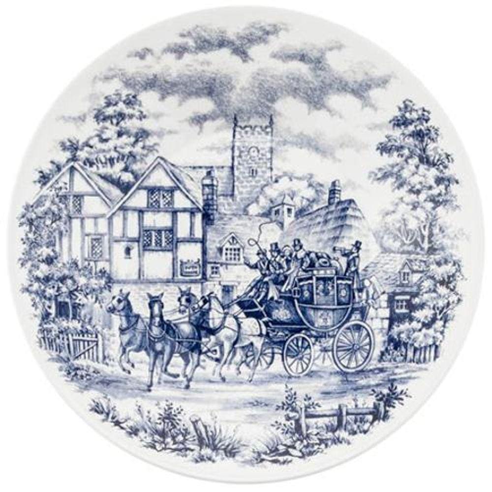 Prato De Porcelana Fundo Cena Inglesa 22 Cm