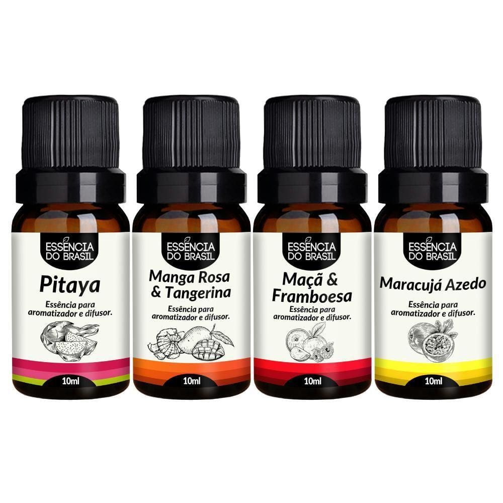 Kit 4 Essências Premium 10Ml - Fantasia Frutada