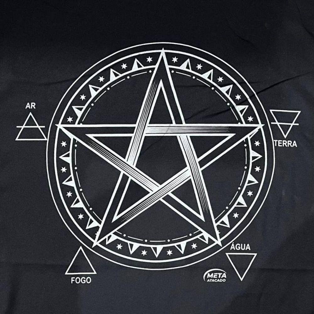 Toalha Pentagrama Tecido Jogo Cartas Tarot - Selecione A Cor