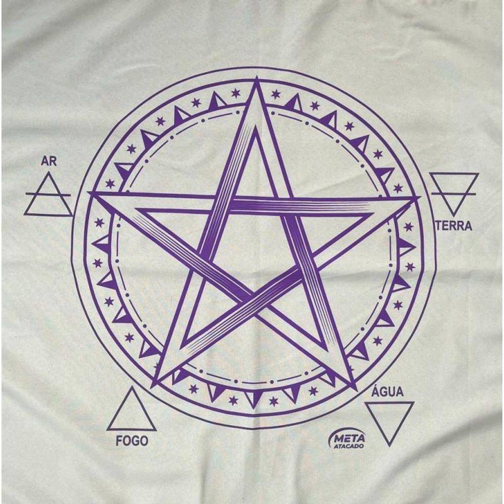 Toalha Pentagrama Tecido Jogo Cartas Tarot - Selecione A Cor