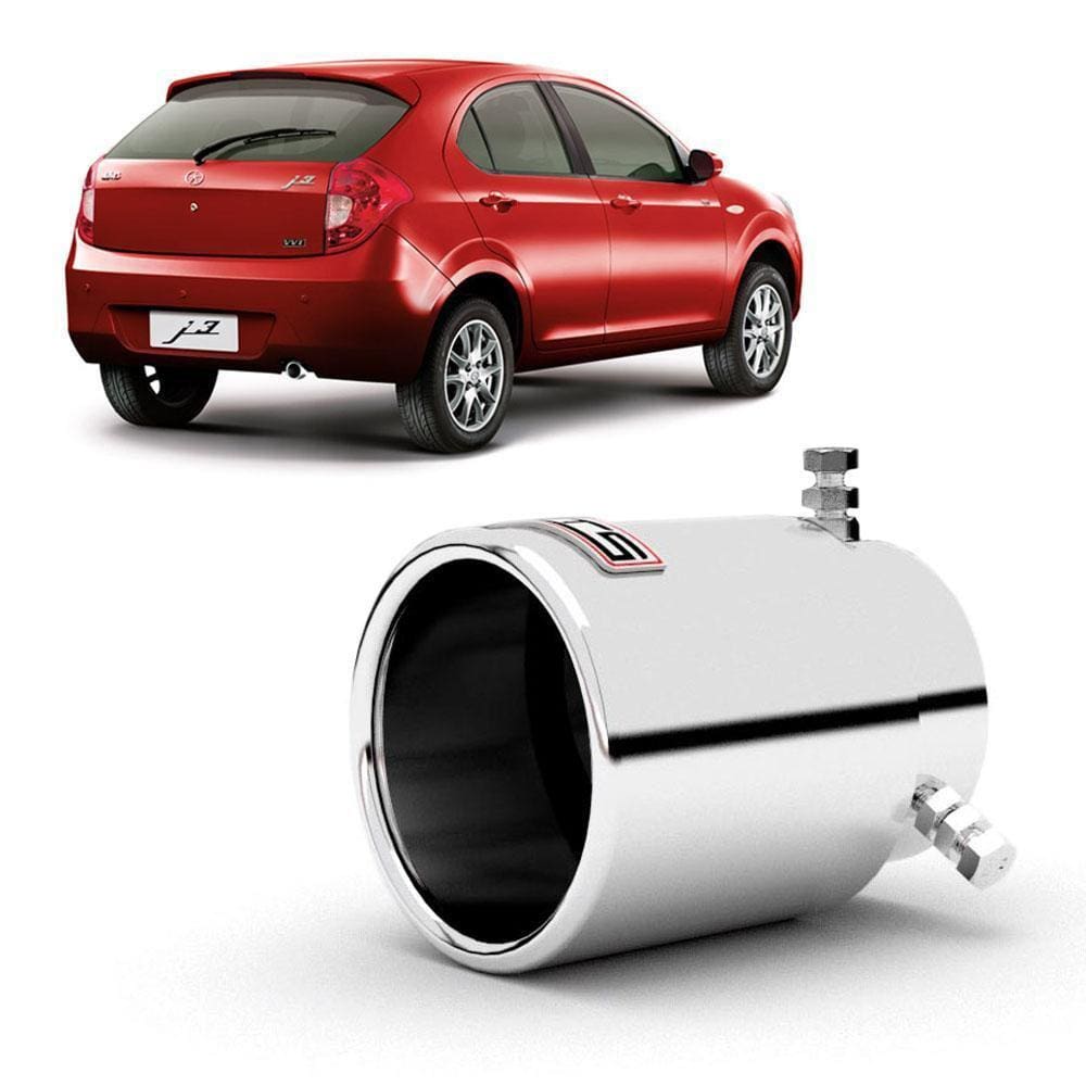 Ponteira Para Escapamento Jac J3 2011 A 2017 Em Aço Inox