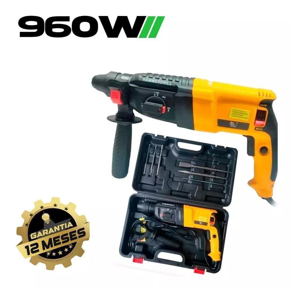 Furadeira Industrial 960W 110V com Maleta SDS Max