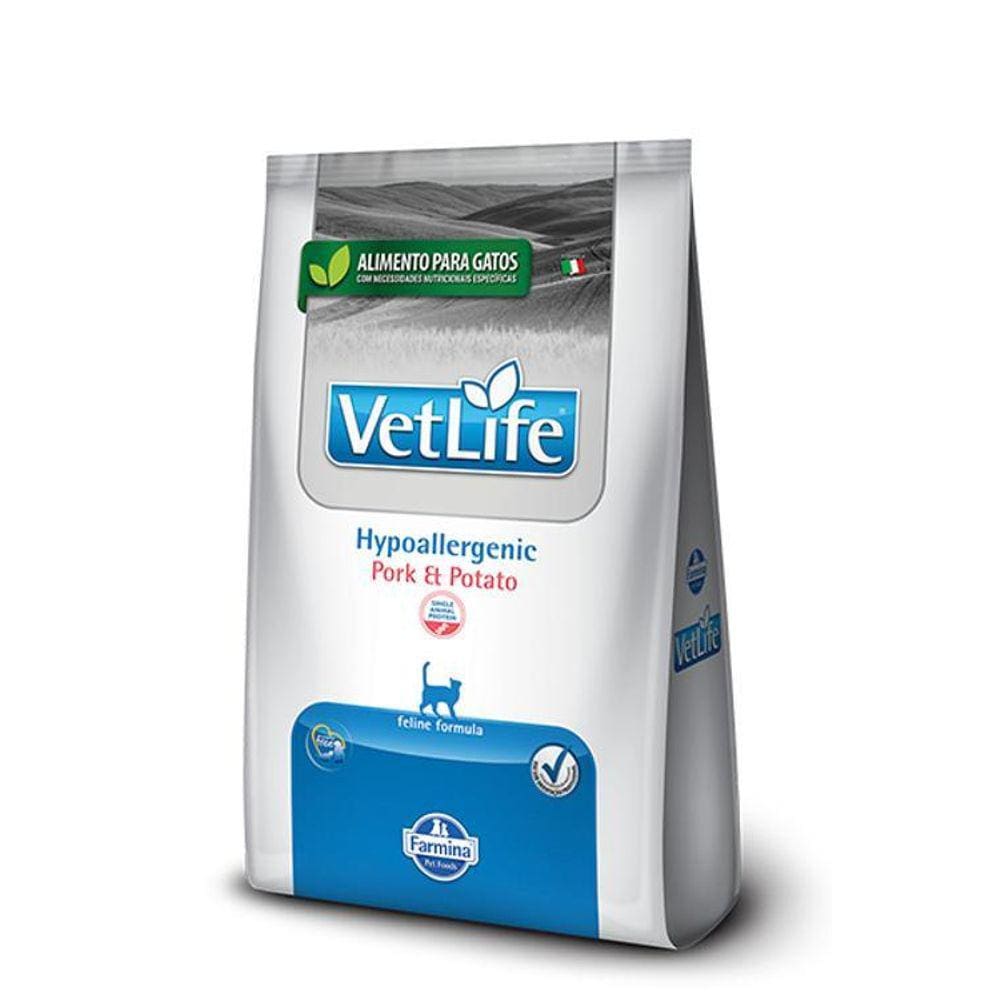 Vet Life Feline Hypoallergenic Pork E Potato 400G