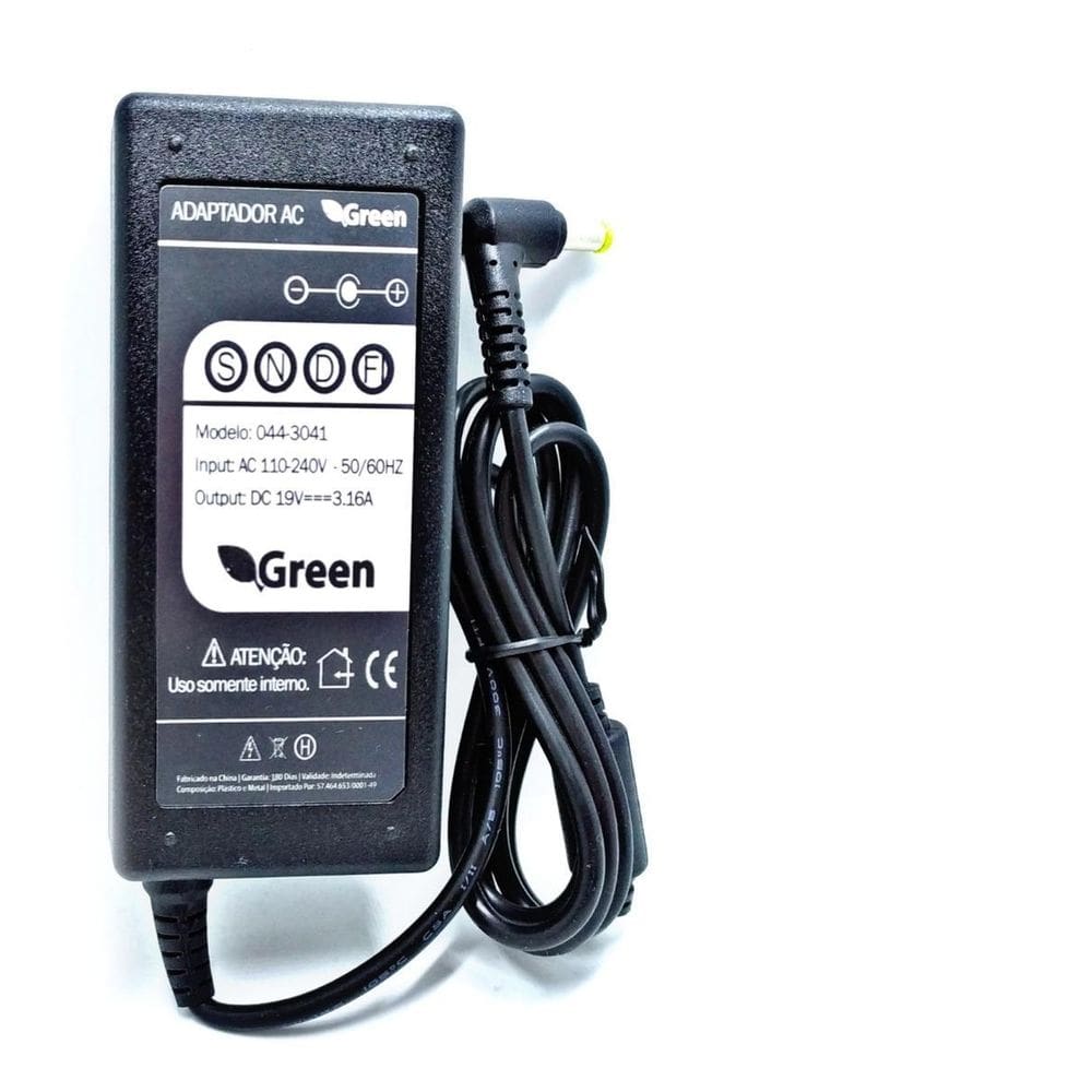 Fonte Notebook Samsung 19V 3.16A Pino 5.0 Bivolt Chipsce