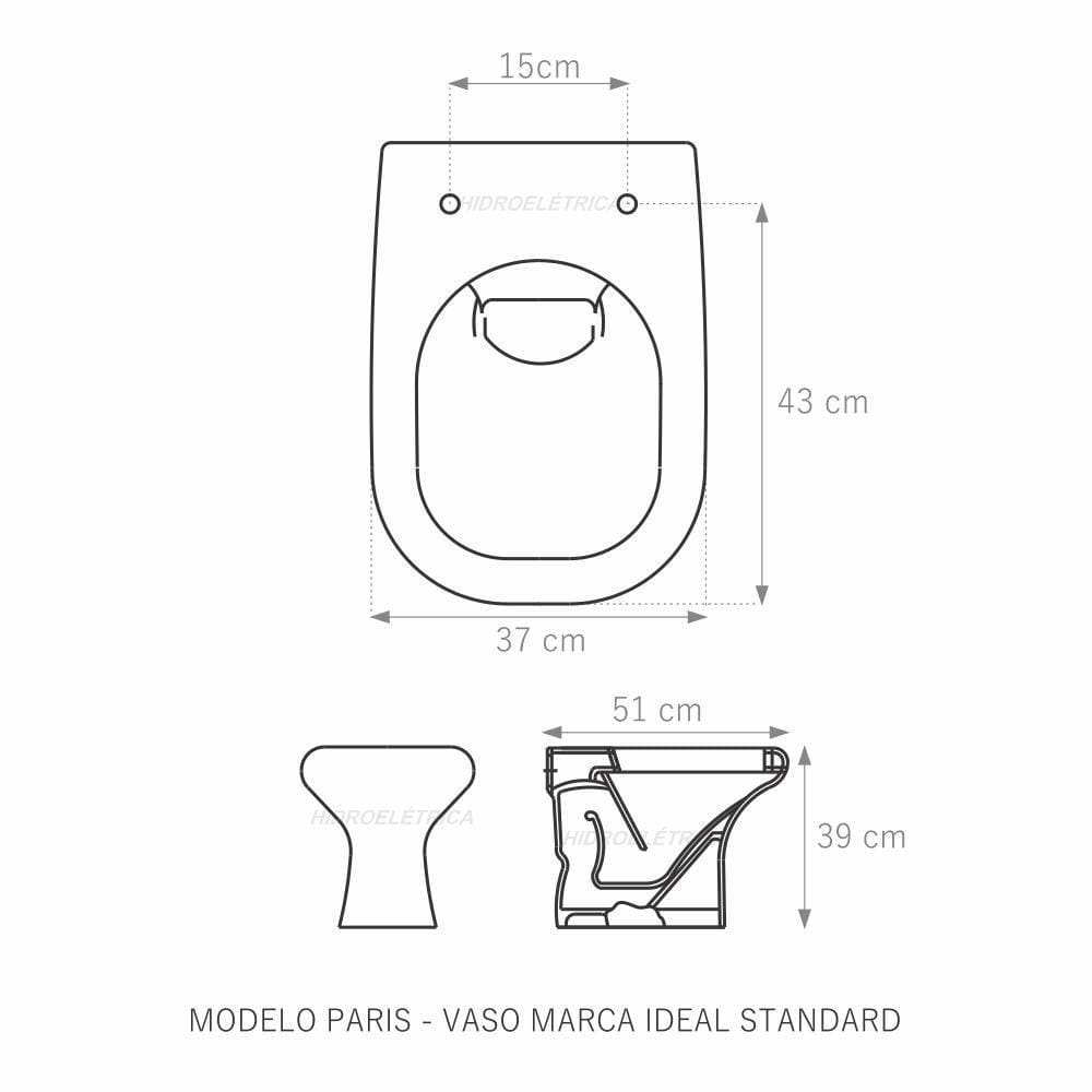 Assento Sanitário MDF Laqueado - Ideal Paris