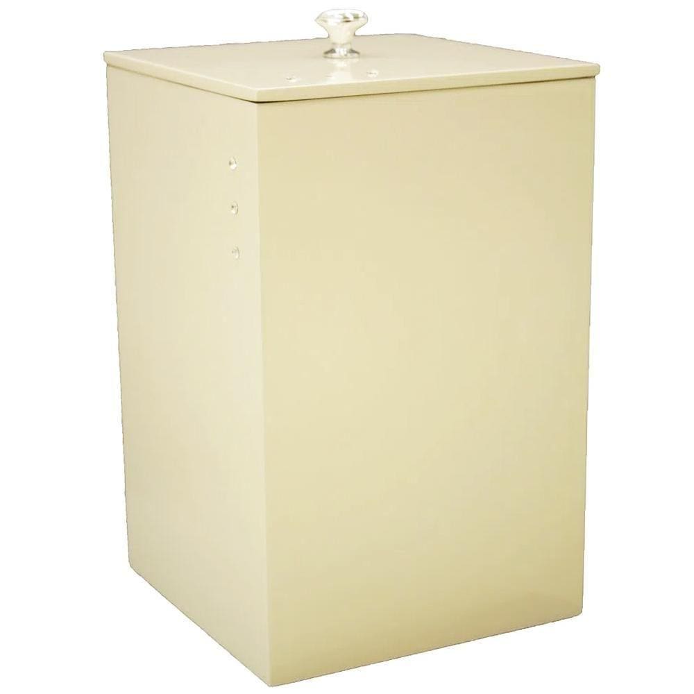 Lixeira Banheiro Mdf Quadrada Com Strass 8Litros Biscuit