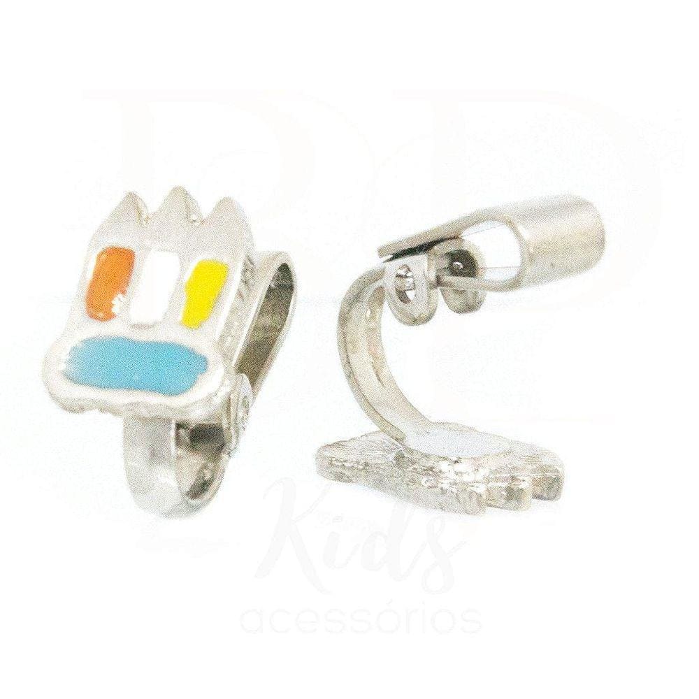 Bp Brinco De Pressão Infantil Lapis Colorido Dourado