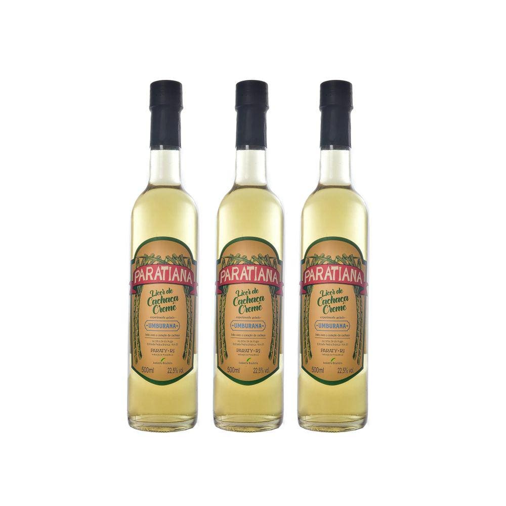 Kit 3 Licor De Cachaça Creme Umburana Paratiense Namorada