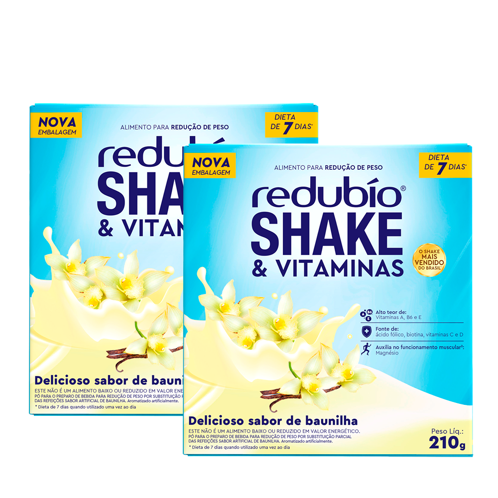 Redubio Shake Sabor Baunilha 210g - Kit c/ 2 und