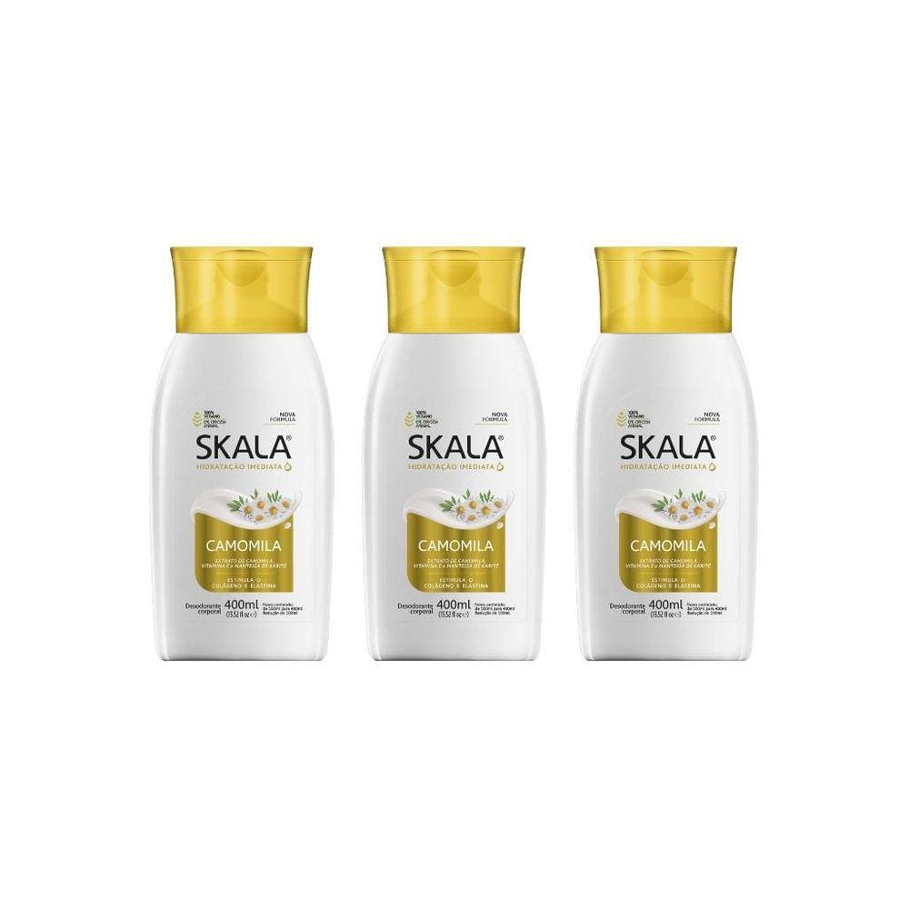 Hidratante Corporal Skala 400Ml Camomila-Kit C/3Un